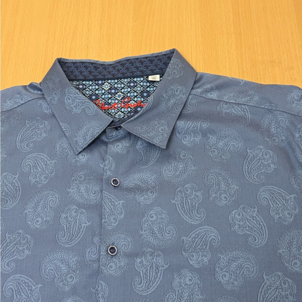 Blue Patterned Robert Graham 4XL Men's Shirt. Never worn